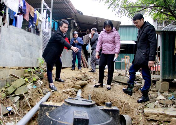 Bàn giao công trình xử lý nước thải sinh hoạt hộ gia đình